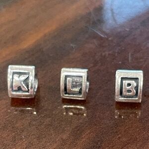 Pandora Silver Alphabet Bead